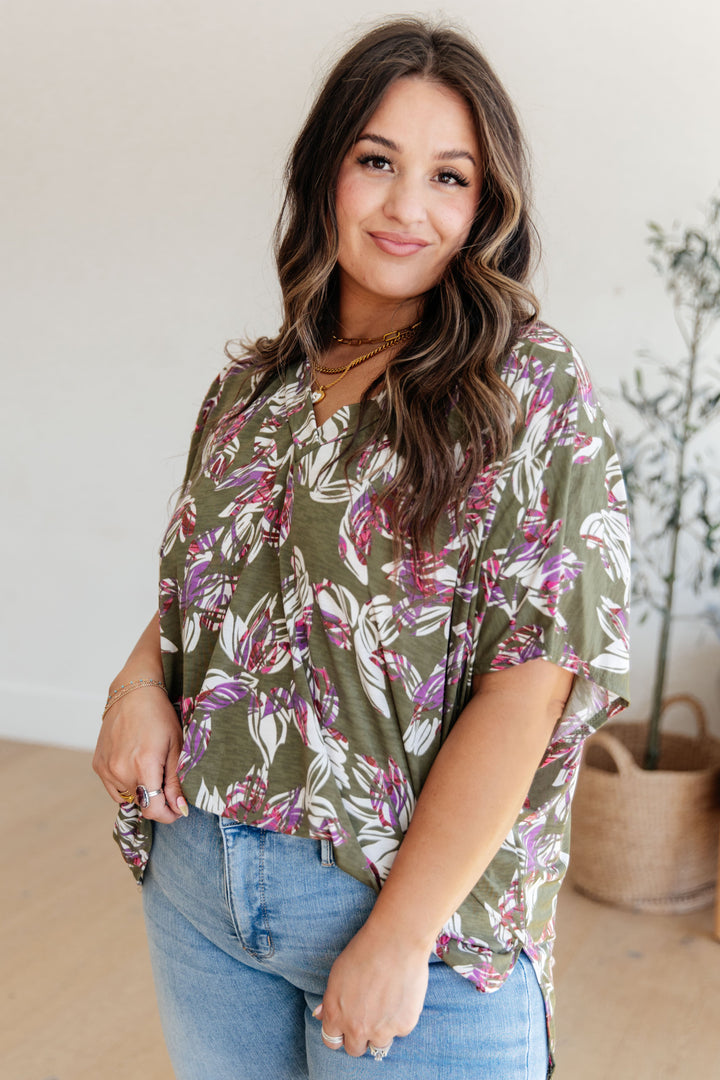 Ready to Bloom Floral V-Neck Top