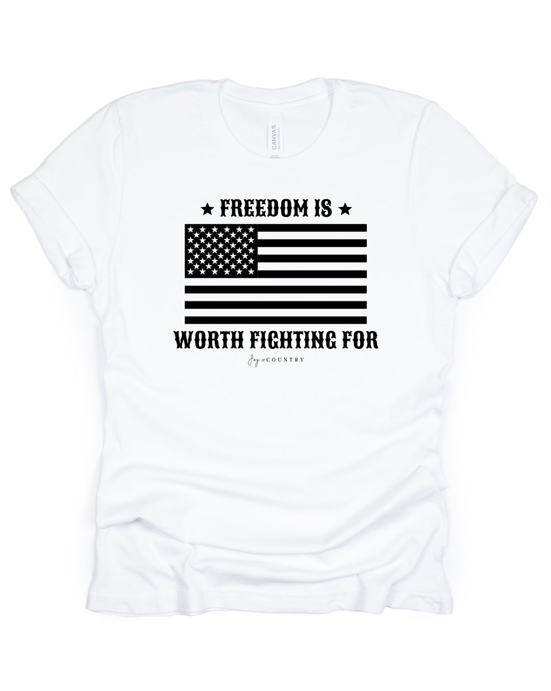 Freedom is Worth Fighting For - Unisex Crew-Neck Tee - Joy & Country