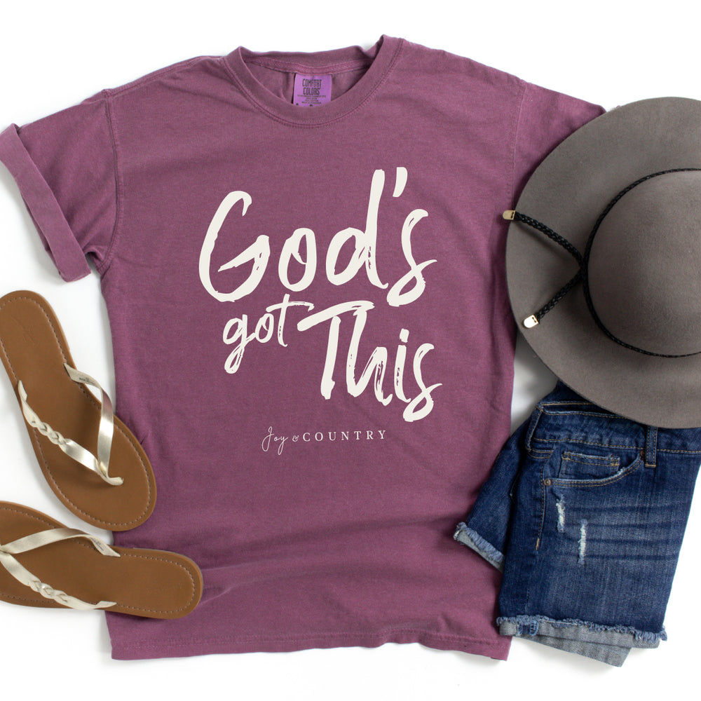 God's Got This - Premium Unisex Heavyweight Crew-Neck T-shirt - Joy & Country