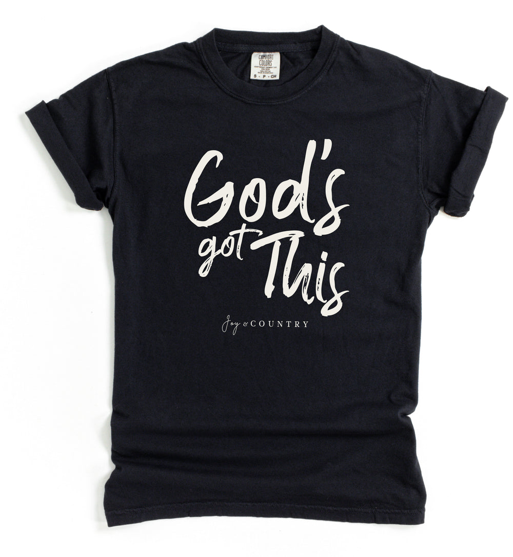 God's Got This - Premium Unisex Heavyweight Crew-Neck T-shirt - Joy & Country