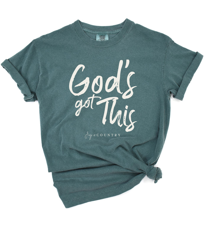 God's Got This - Premium Unisex Heavyweight Crew-Neck T-shirt - Joy & Country