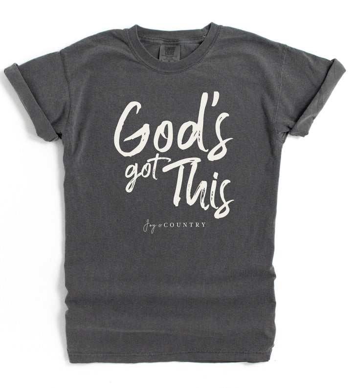 God's Got This - Premium Unisex Heavyweight Crew-Neck T-shirt - Joy & Country