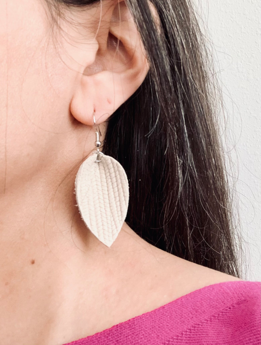 Grace Abounds - Genuine Leather Earrings - Joy & Country