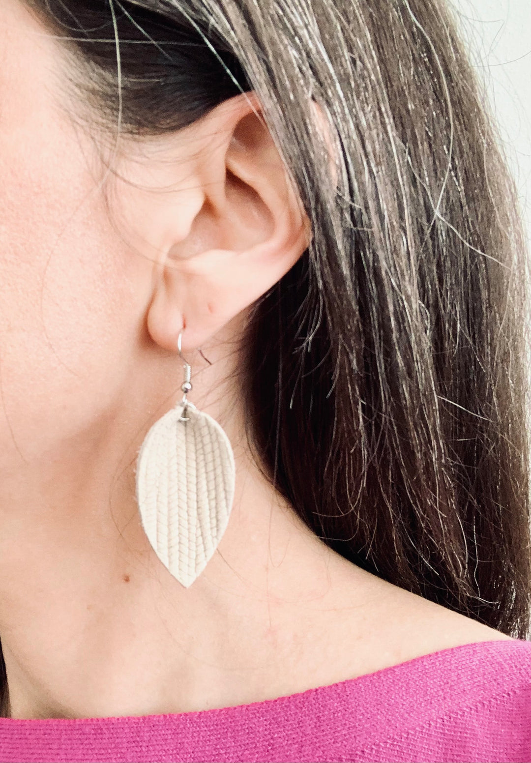 Grace Abounds - Genuine Leather Earrings - Joy & Country