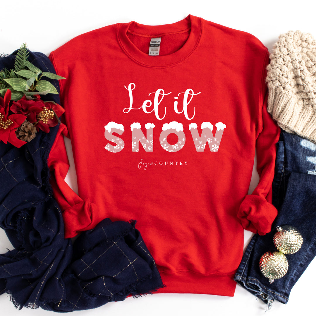 Let It Snow - Unisex Crew-Neck Sweatshirt - Joy & Country