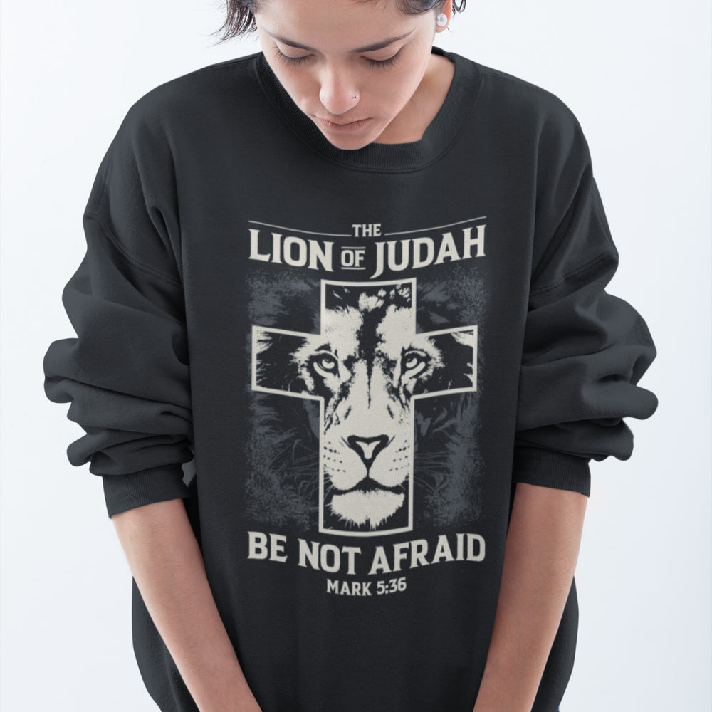Lion of Judah: Be Not Afraid - Unisex Crew-Neck Sweatshirt - Joy & Country
