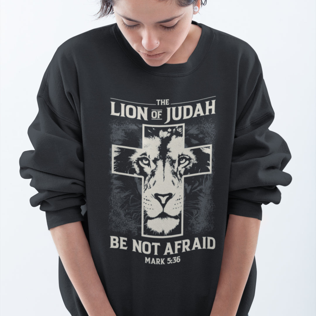 Lion of Judah: Be Not Afraid - Unisex Crew-Neck Sweatshirt - Joy & Country