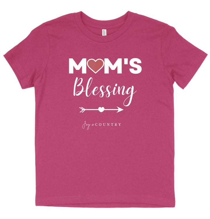 Mom's Blessing - Youth Crew-Neck Tee (Youth size 6-20) - Joy & Country