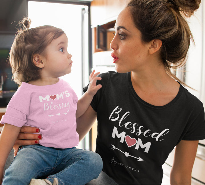Mom's Blessing - Toddler Crew-Neck Tee (2T - 6T) - Joy & Country
