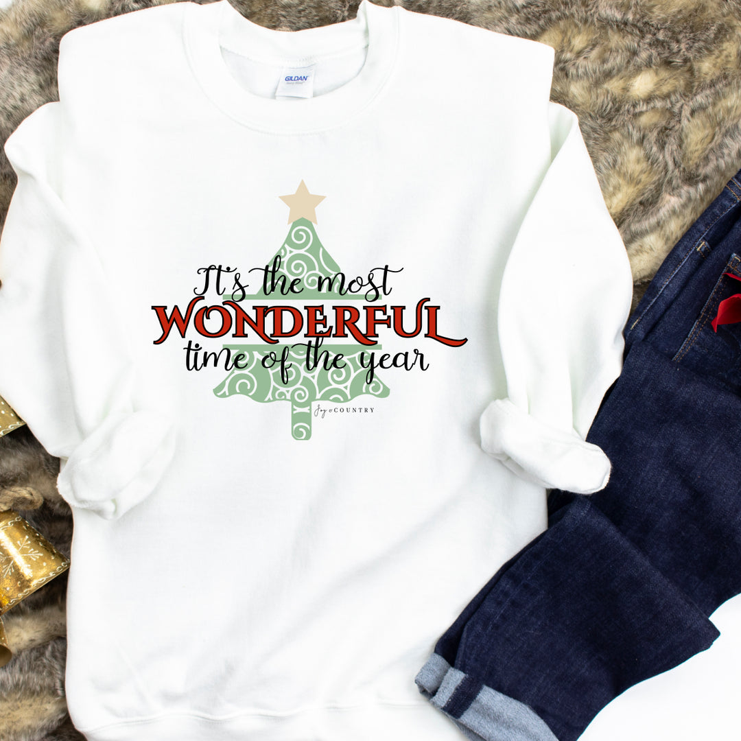 It's the Most Wonderful Time of the Year - Unisex Crew-Neck Sweatshirt - Joy & Country