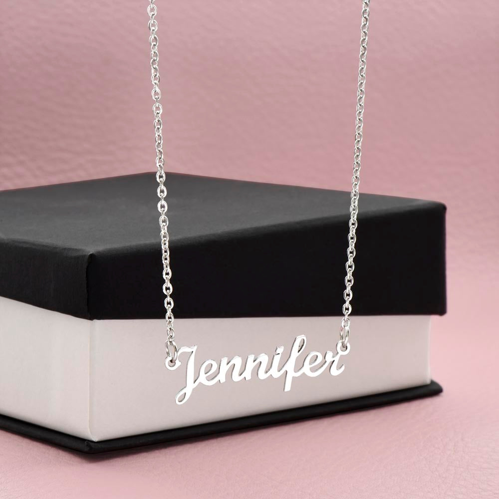 Personalized Custom Name Necklace - Stainless Steel - Joy & Country