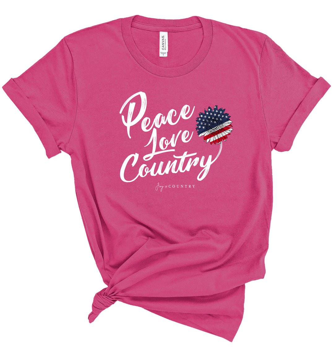 Peace Love & Country - Unisex Crew-Neck Tee