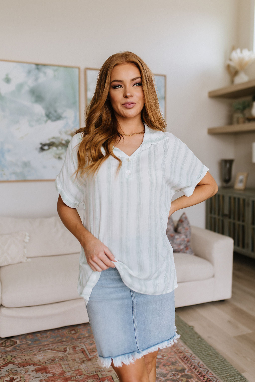Casual Sophisticate Striped Top