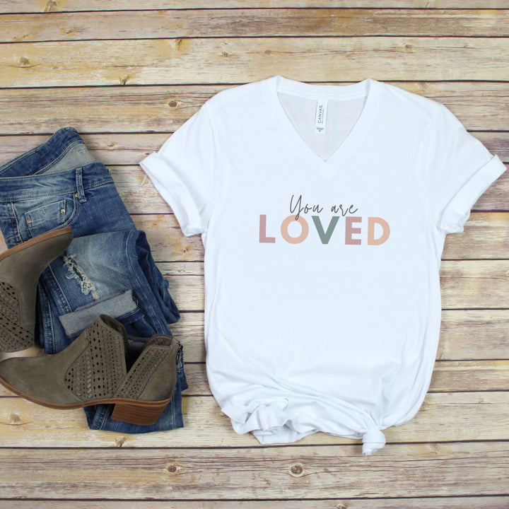 You are Loved - Unisex V-Neck Tee - Joy & Country