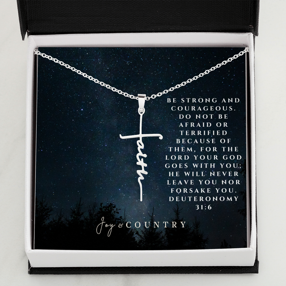 Cross With Faith Necklace - Joy & Country