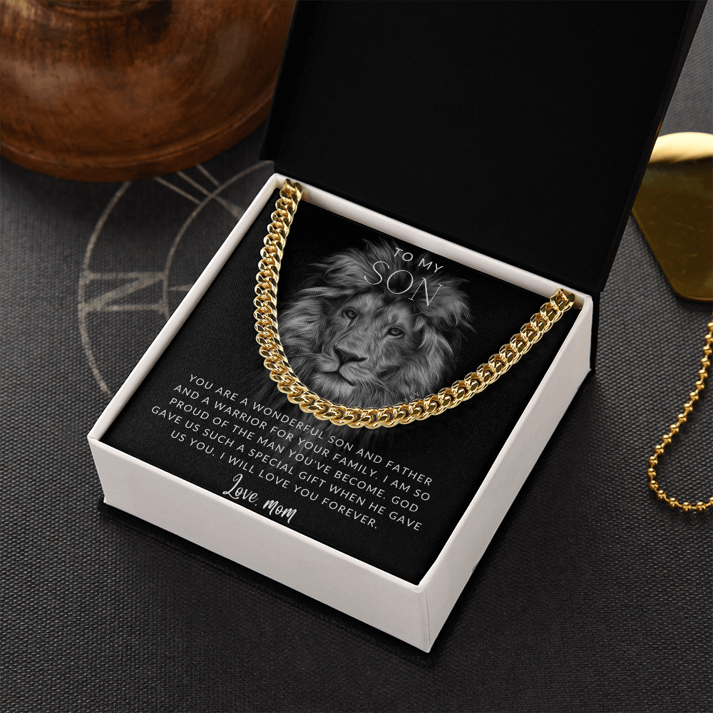 To My Son - Love Mom - Stainless Steel Chain Necklace - Joy & Country