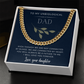 To My Unbiological Dad - Love Daughter - Stainless Steel Chain Necklace - Joy & Country