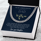 To My Unbiological Dad - Love Daughter - Stainless Steel Chain Necklace - Joy & Country