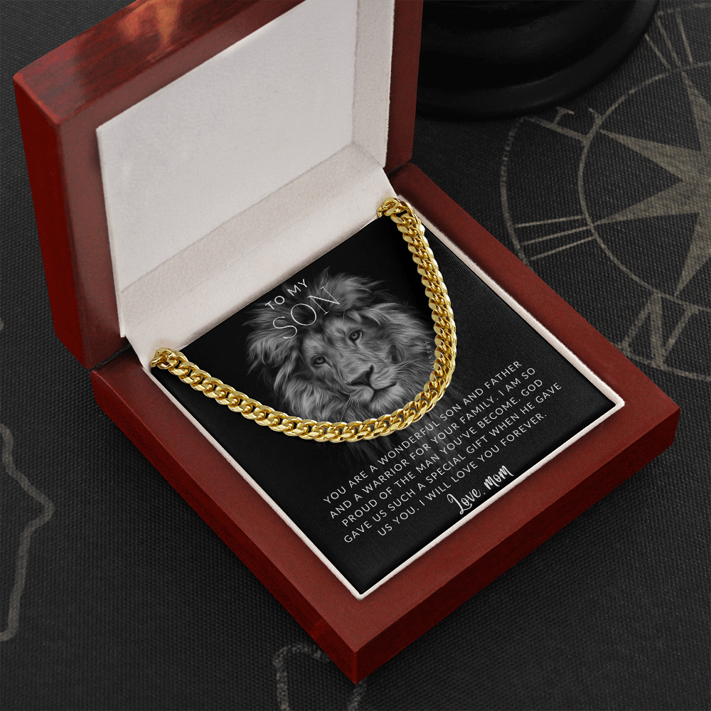 To My Son - Love Mom - Stainless Steel Chain Necklace - Joy & Country