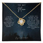 TO MY MOM - LOVE KNOT NECKLACE (Silver & Gold)   Necklaces Joy & Country