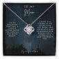 TO MY MOM - LOVE KNOT NECKLACE (Silver & Gold)   Necklaces Joy & Country