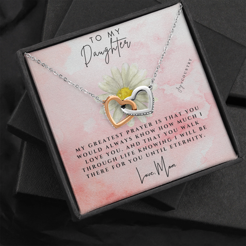 To My Daughter - Two Hearts Interlocking Necklace – Joy & Country