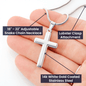 He is Risen Stainless Steel Cross Necklace - Joy & Country