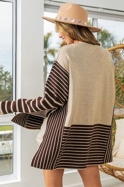 Style And Flair - Striped Contrast Top