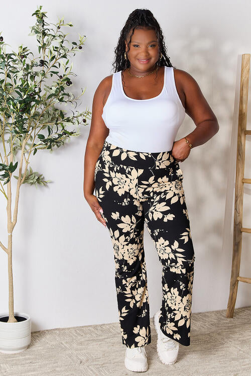 Stand Tall - High-Waist Floral Flare Pants