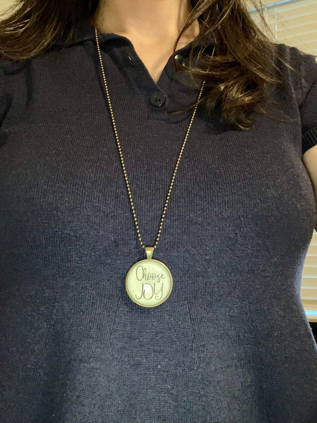 Choose Joy - Brass Necklace - Joy & Country