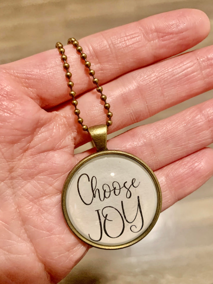 Choose Joy - Brass Necklace - Joy & Country