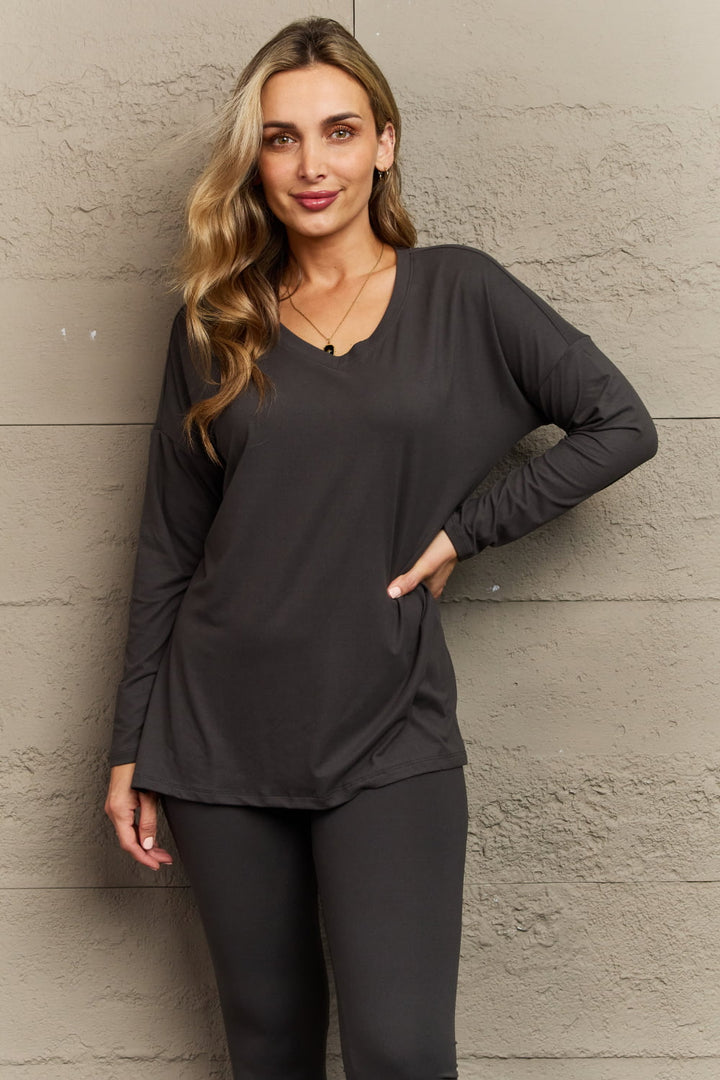 Floating On Clouds Loungewear Set - Charcoal