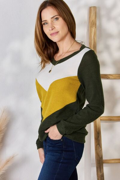 Perfectly Polished Colorblock Blouse