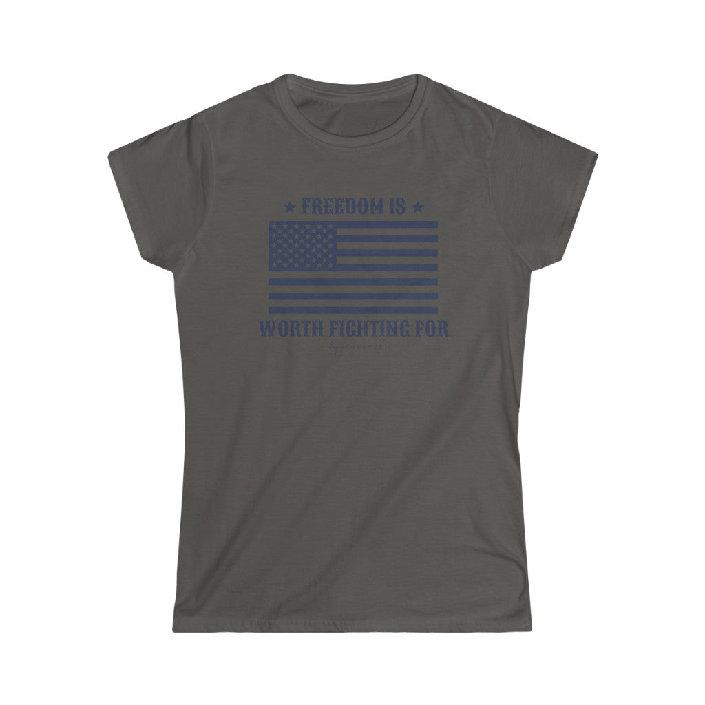 Freedom is Worth Fighting For - JUNIOR Crew-Neck Tee - Joy & Country