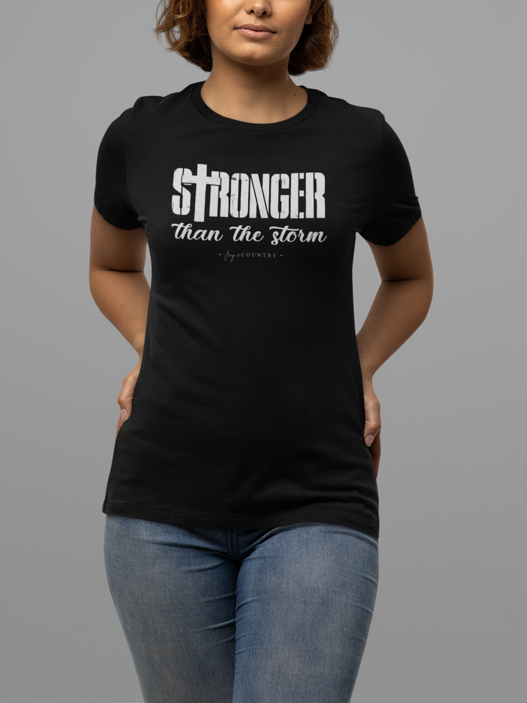 Stronger Than The Storm - Unisex Crew-Neck Tee - Joy & Country